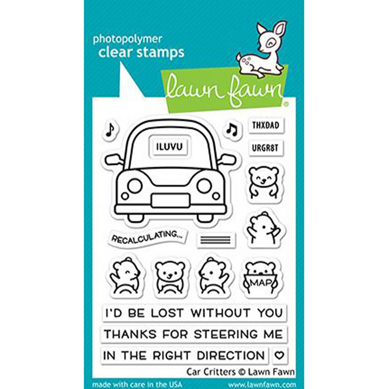 Lawn Fawn - Clear Stamp - Car Critters