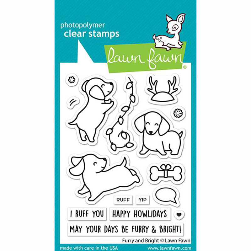 Lawn Fawn - Clear Stamp - Furry and Bright