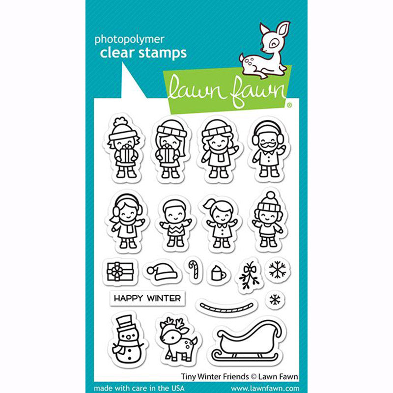Lawn Fawn - Clear Stamp - Tiny Winter Friends
