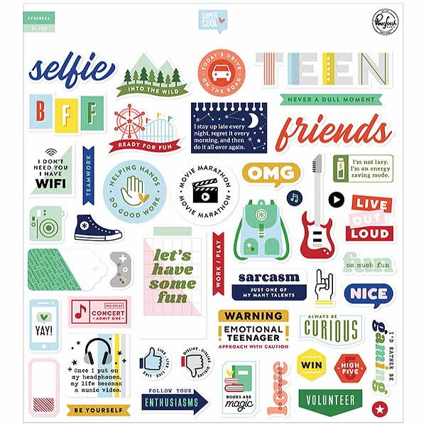 Pinkfresh Studio - Super Cool - Ephemera Pack