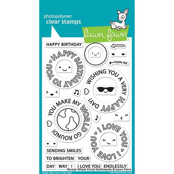 Lawn Fawn - Clear Stamp - Reveal Wheel Circle Sentiments