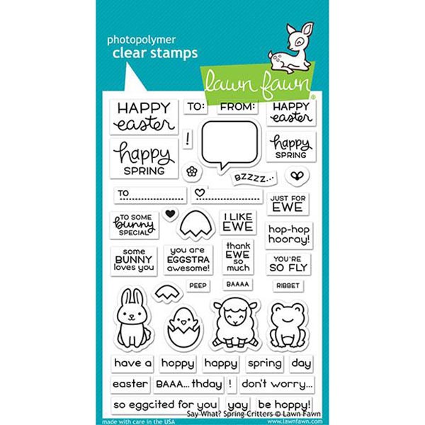 Lawn Fawn - Clear Stamp - Say What Spring Critters