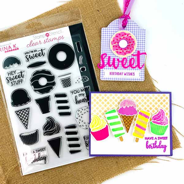 Therm O Web - Rina K. Designs - Clear Stamps - Sweet Stuff