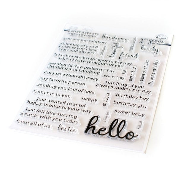 Pinkfresh Studio - Clear Stamps - Simply Sentiments - Hello