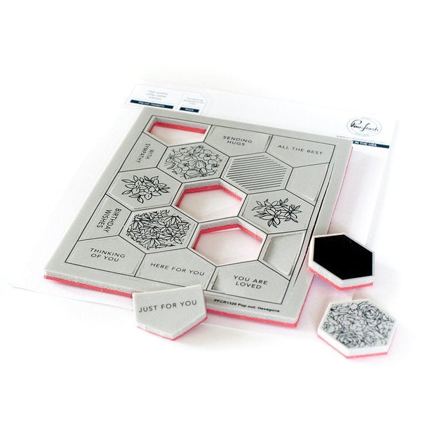 Pinkfresh Studio - Cling Stamp - Pop Out: Hexagons