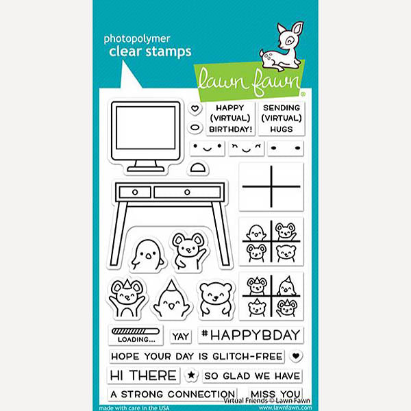 Lawn Fawn - Clear Stamp - Virtual Friends